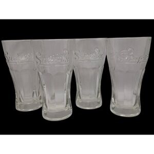 Vintage 1980's Snap-On Tools Clear Drinking Beer Glass Set Of 4